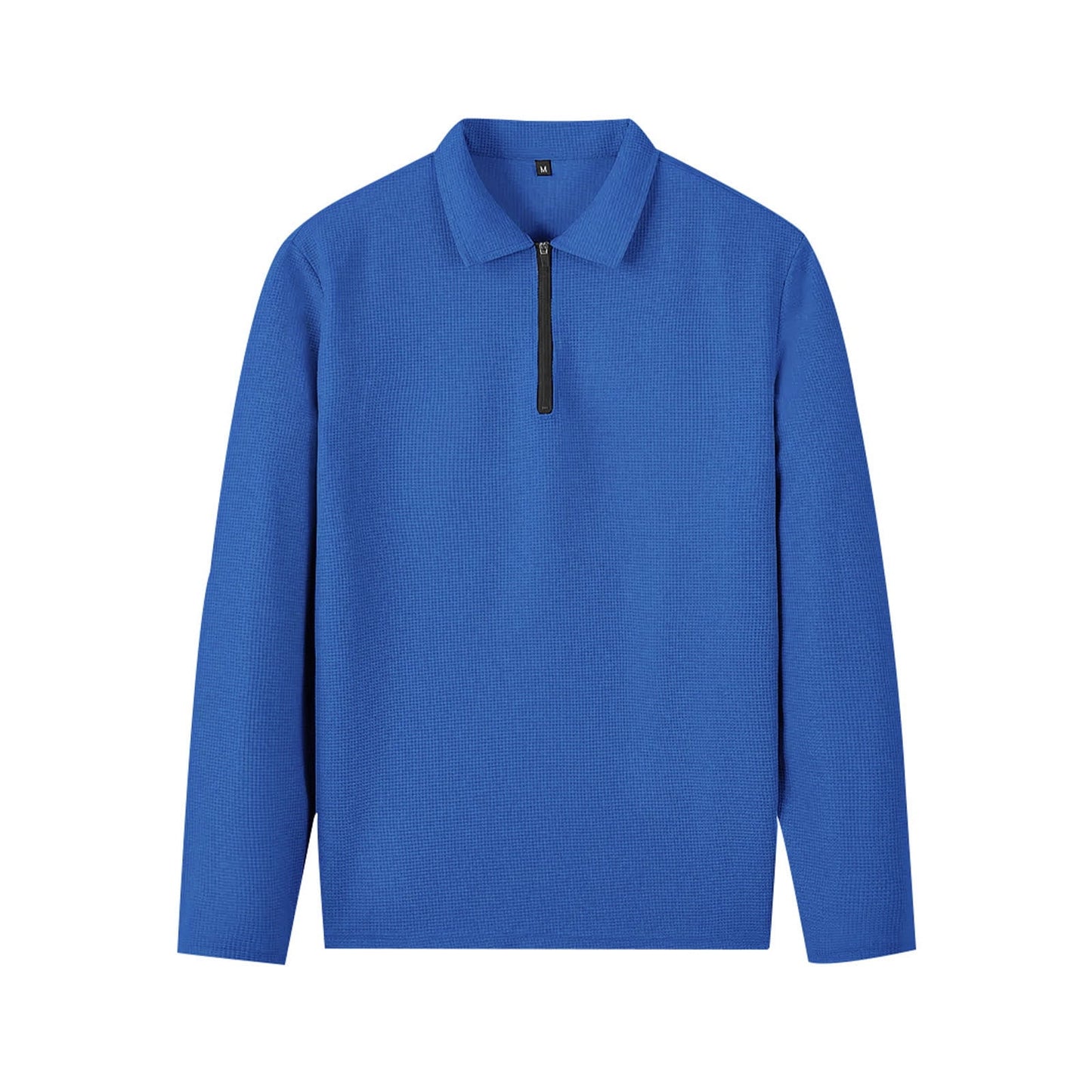 Men's Blue Casual Zipper Pullover Jogging 2Pcs Tracksuits Set