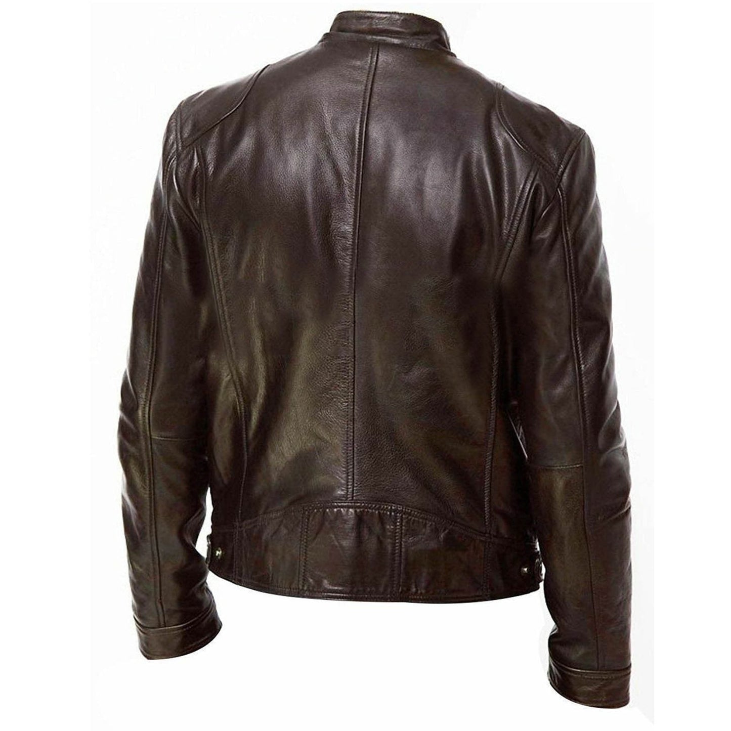 Men's Brown leather jacket For Winter